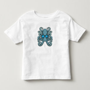 T-shirt Pour Les Tous Petits Octopus avec lunettes de soleil