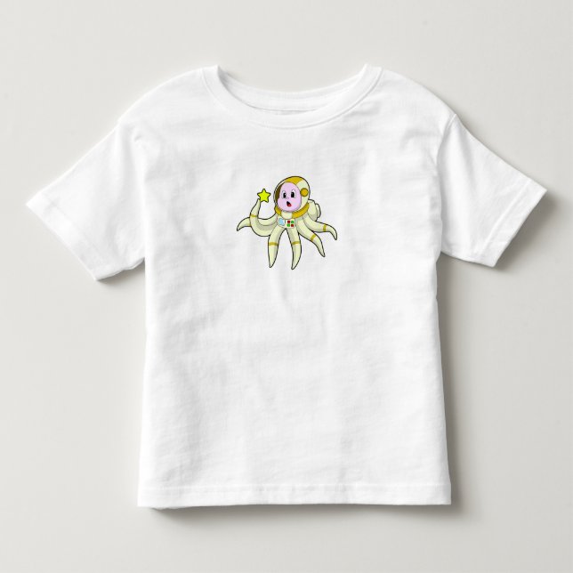 T-shirt Pour Les Tous Petits Octopus comme plongeur avec étoile (Devant)