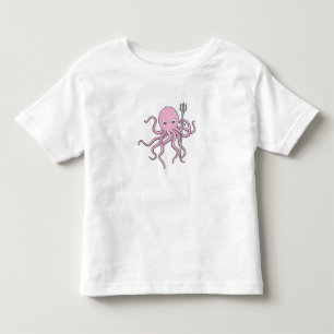 T-shirt Pour Les Tous Petits Octopus en tant qu'assistant avec Trident