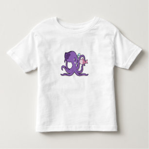 T-shirt Pour Les Tous Petits Octopus with Fish