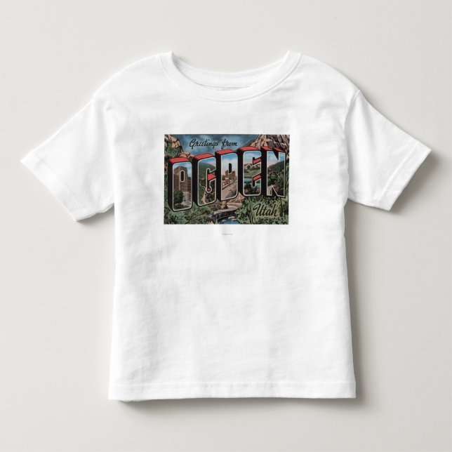 T-shirt Pour Les Tous Petits Ogden, lettre ScenesOgden, UT d'UtahLarge (Devant)