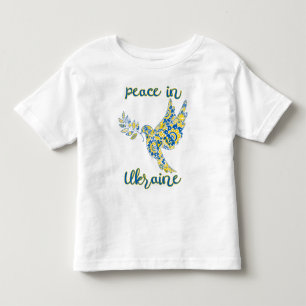 T-shirt Pour Les Tous Petits Olive branche colombe de paix drapeau ukrainien co