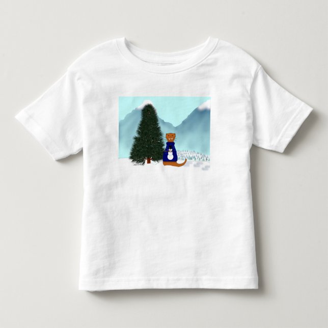 T-shirt Pour Les Tous Petits Oliver Trouve Son Arbre De Noël (Devant)