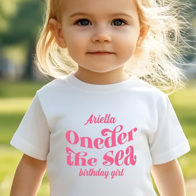 T-shirt Pour Les Tous Petits Oneder La Queue de Sirène Pailletée Fleur  (Créateur téléchargé)