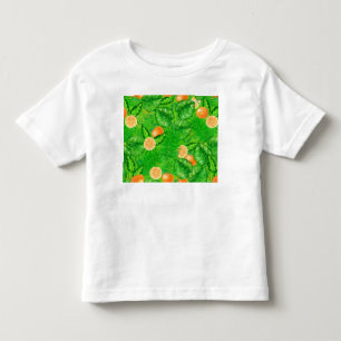 T-shirt Pour Les Tous Petits Oranges et feuilles tropicaux