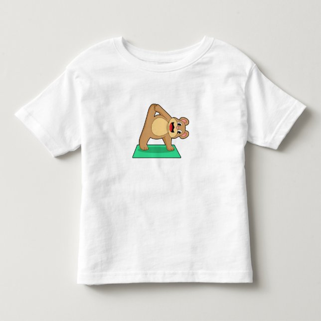 T-shirt Pour Les Tous Petits Ours au Yoga Fitness (Devant)