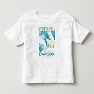 T-shirt Pour Les Tous Petits Ours blancs et CUB - Dawson, Alaska