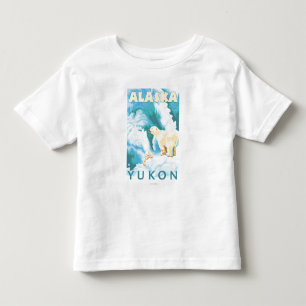 T-shirt Pour Les Tous Petits Ours blancs et CUB - Yukon, Alaska