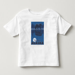 T-shirt Pour Les Tous Petits Ours dans le clair de lune - Valdez, Alaska