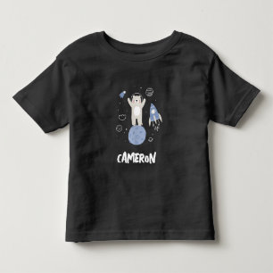 T-shirt Pour Les Tous Petits Ours De Cartoon Mignonne Dans L'Espace