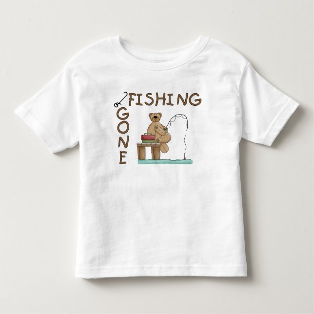 T-shirt Pour Les Tous Petits Ours de pêche disparu (Devant)