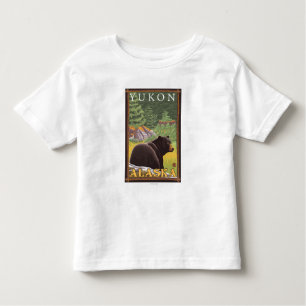 T-shirt Pour Les Tous Petits Ours noir dans la forêt - le Yukon, Alaska
