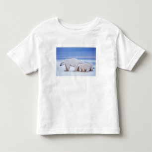 T-shirt Pour Les Tous Petits Ours polaire femelle avec des oursons