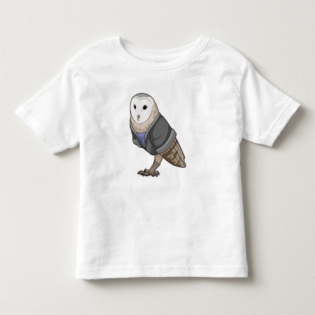 T-shirt Pour Les Tous Petits Owl comme secrétaire (Devant)