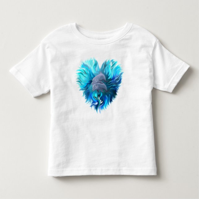 T-shirt Pour Les Tous Petits Paire de dauphins (Devant)