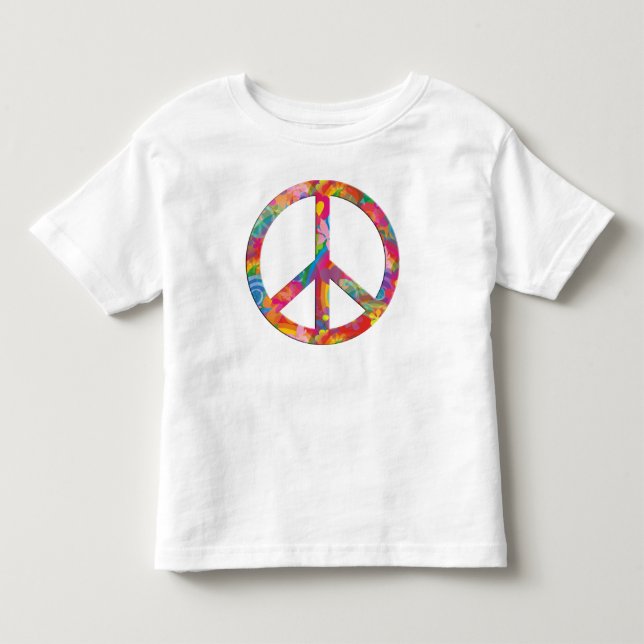 T-shirt Pour Les Tous Petits Paix de l'énergie des fleurs (Devant)