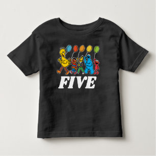 T-shirt Pour Les Tous Petits Pal de rue Sésame   Ballons d'anniversaire 5e bébé