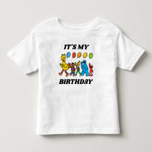 T-shirt Pour Les Tous Petits Pal de rue Sésame   C'est mon anniversaire