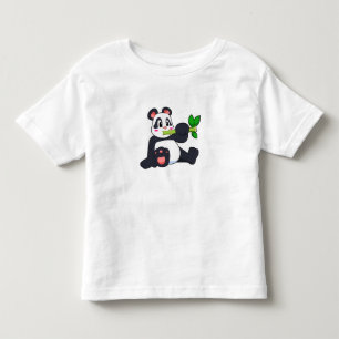 T-shirt Pour Les Tous Petits Panda avec bambou
