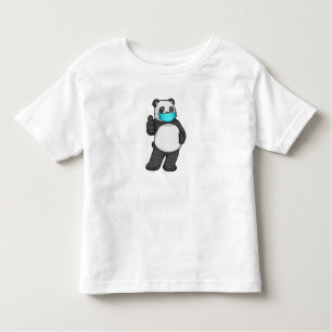 T-shirt Pour Les Tous Petits Panda avec masque visage