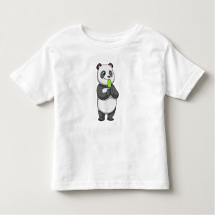 T-shirt Pour Les Tous Petits Panda avec Popsicle