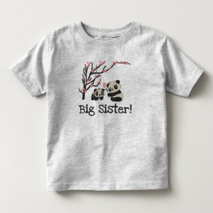 T-shirt Pour Les Tous Petits Panda Bears Big Soeur