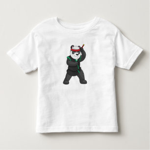 T-shirt Pour Les Tous Petits Panda comme Ninja en costume