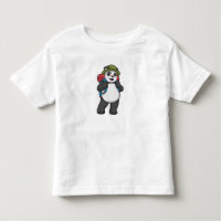 Panda comme randonneur avec sac à dos