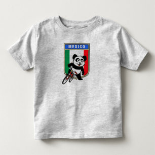 T-shirt Pour Les Tous Petits Panda cycliste mexicain