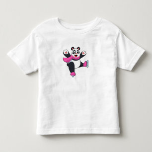 T-shirt Pour Les Tous Petits Panda Patinage sur glace Patins sur glace