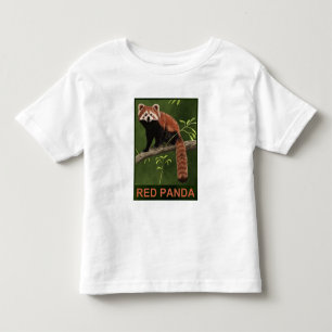 T-shirt Pour Les Tous Petits Panda rouge