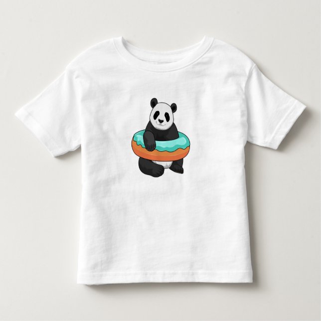 T-shirt Pour Les Tous Petits Panda with Donut (Devant)