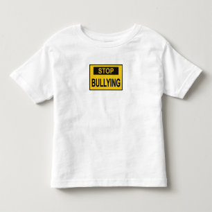 T-shirt Pour Les Tous Petits Panneau d'arrêt d'intimidation jaune