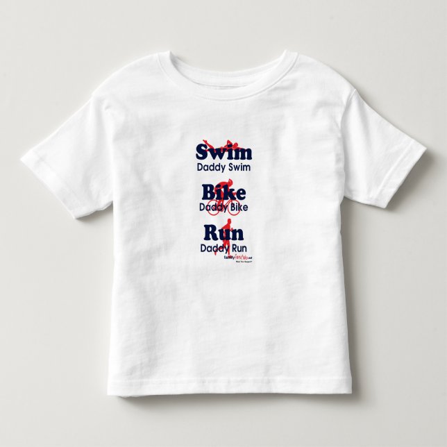T-shirt Pour Les Tous Petits Papa de triathlon (Devant)