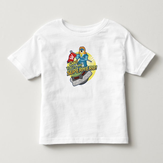 T-shirt Pour Les Tous Petits Papa, vous êtes mon super héros (Devant)