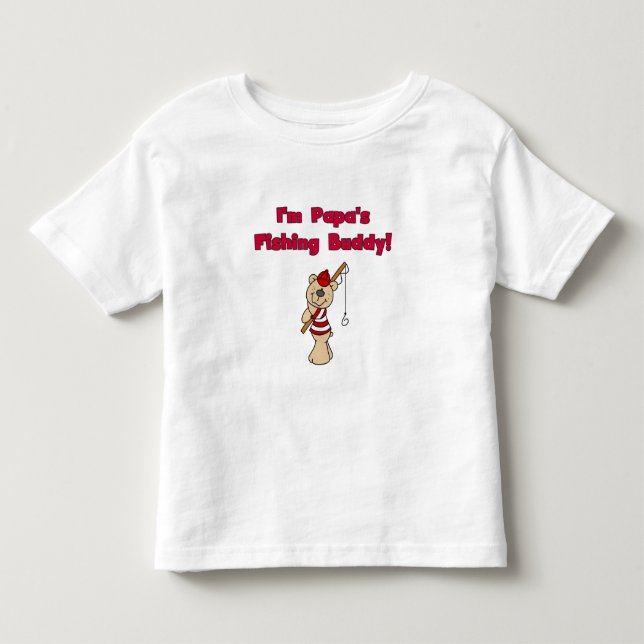 T-SHIRT POUR LES TOUS PETITS PAPAS PÊCHANT L'AMI (Devant)