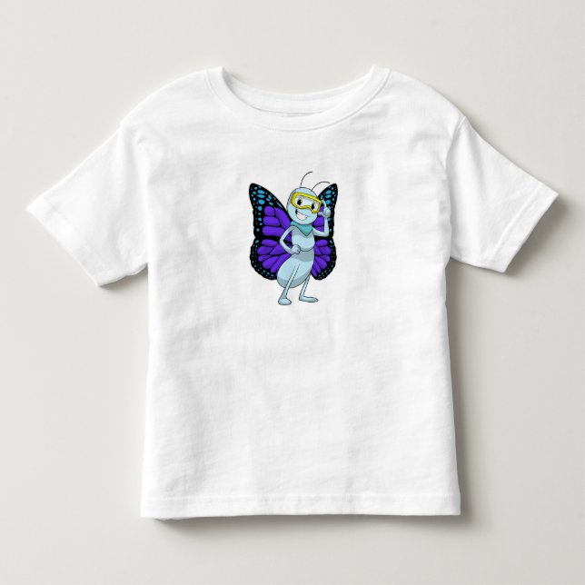 T-shirt Pour Les Tous Petits Papillon aux lunettes (Devant)