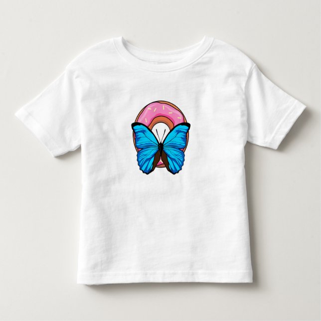 T-shirt Pour Les Tous Petits Papillon avec Donut (Devant)