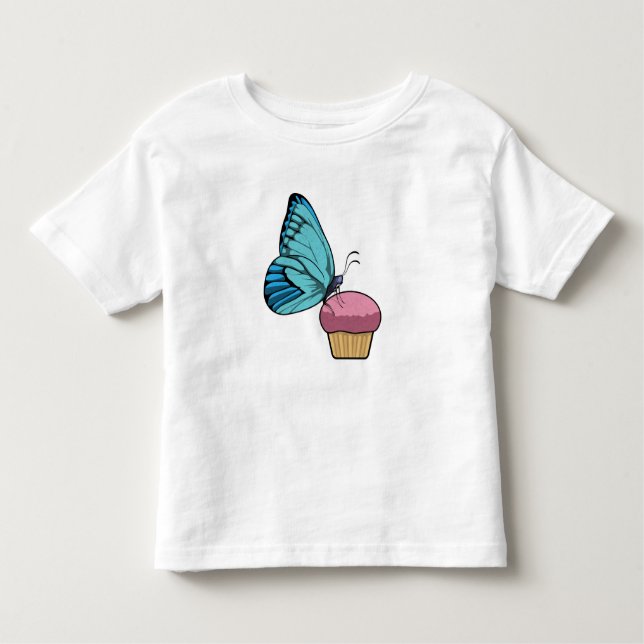 T-shirt Pour Les Tous Petits Papillon avec muffin (Devant)