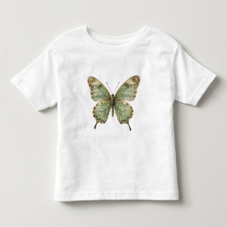 T-shirt Pour Les Tous Petits Papillon Orné aux Ailes à Motif de Feuille
