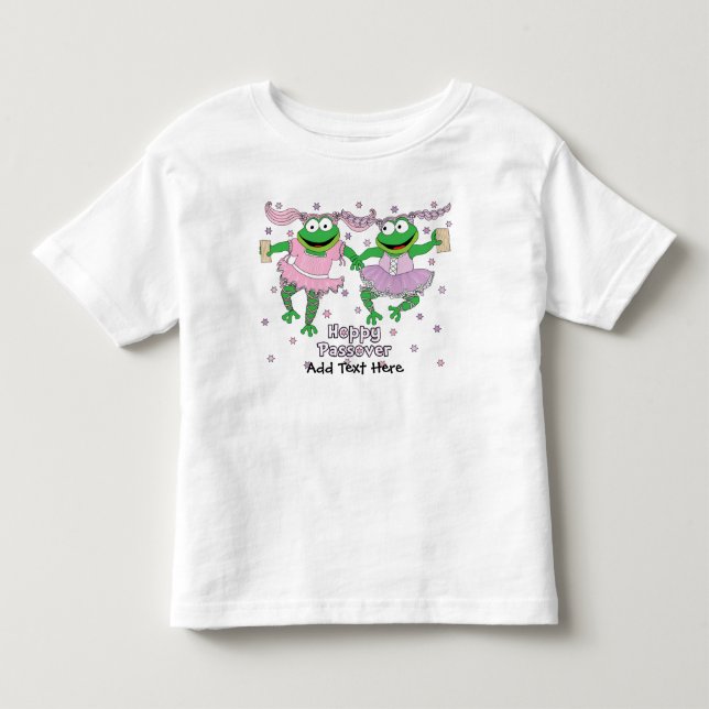 T-shirt Pour Les Tous Petits Pâque "Pâque Hoppy" Chemise 2-6T (Devant)