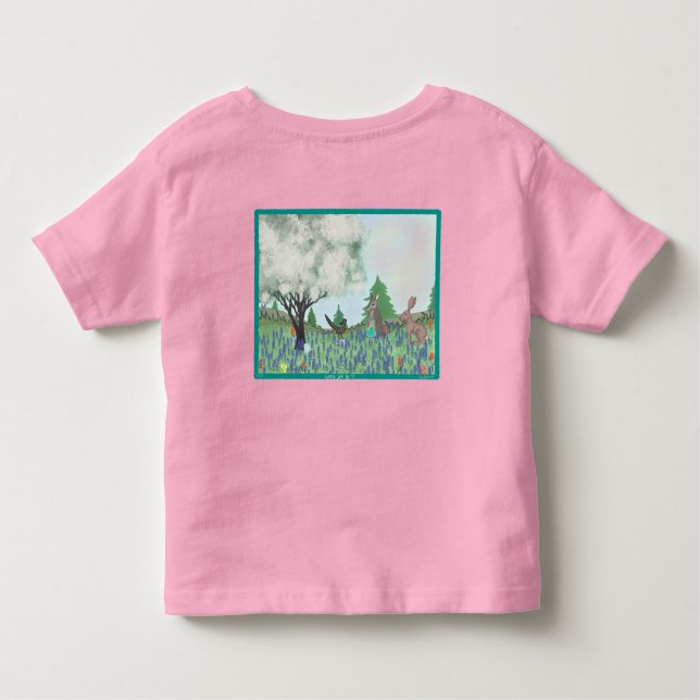 T-shirt Pour Les Tous Petits Pâques au Texas - Rose (Dos)