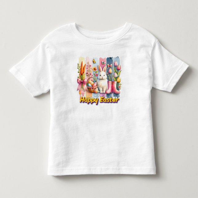 T-shirt Pour Les Tous Petits Pâques coup de pinceau  (Devant)