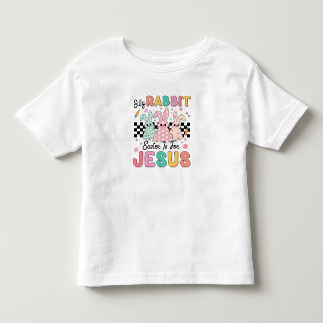 T-shirt Pour Les Tous Petits Pâques de lapin idiot (Devant)