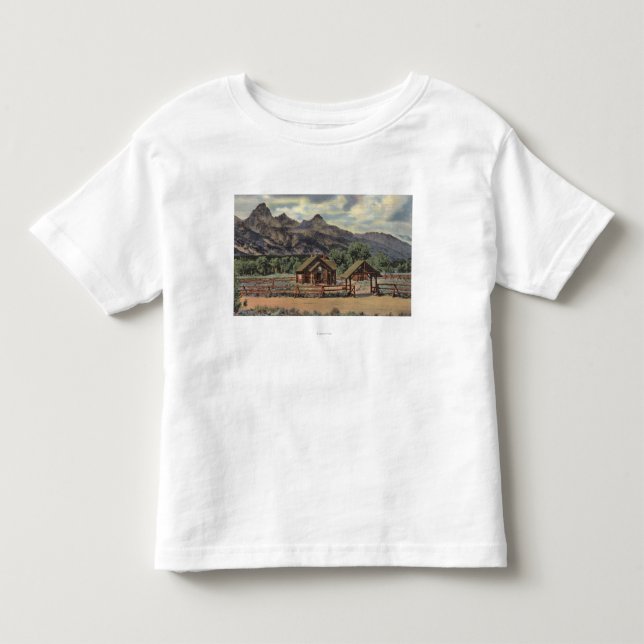 T-shirt Pour Les Tous Petits Parc national de Teton, WY (Devant)