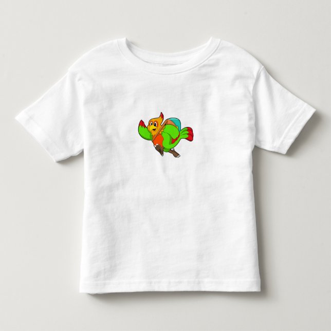 T-shirt Pour Les Tous Petits Parrot as Hiker (Devant)