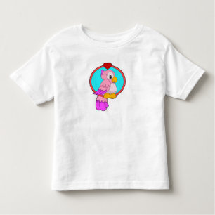 T-shirt Pour Les Tous Petits Parrot au coeur