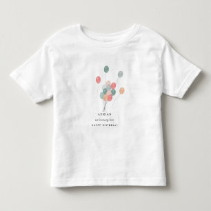 T-shirt Pour Les Tous Petits Pastel coloré Balloons de fête d'anniversaire mode