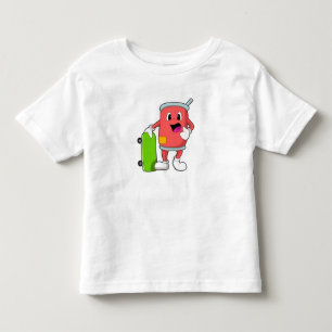 T-shirt Pour Les Tous Petits Patinage avec skateboard