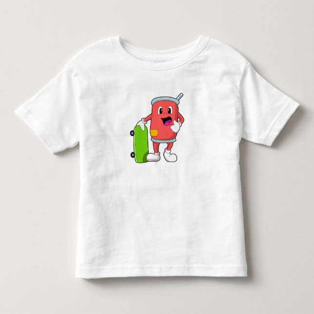 T-shirt Pour Les Tous Petits Patinage avec skateboard (Devant)